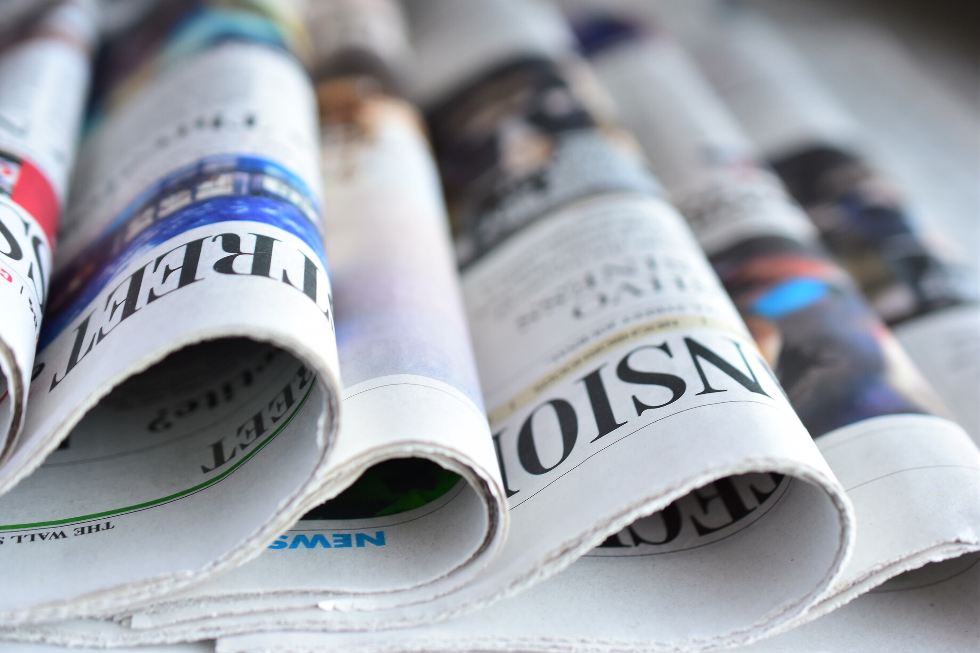 Newspaper on the counter